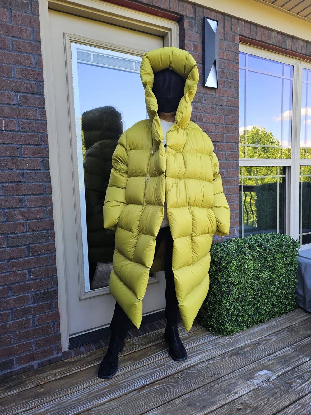 Rick Owens Puffer Midi Coat Green Acid US 50 - Can fit Medium, Large or XLarge